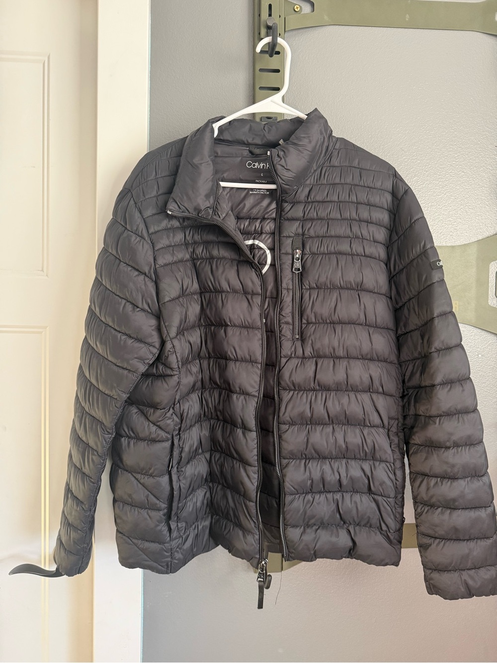 Calvin Klein Women's Black Quilted Lightweight Packable Puffer Jacket